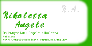 nikoletta angele business card
